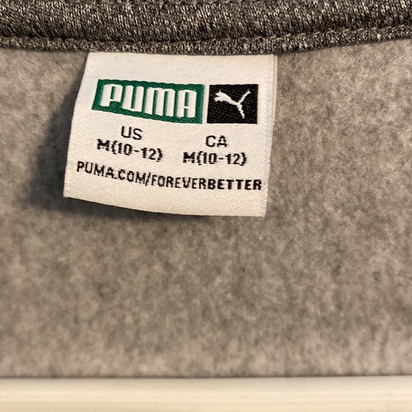 Boys, Puma,  zip up hoodie, in grey with black accents - Picture 2 of 5